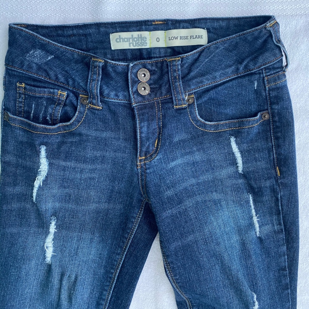 Charlotte Russe Low Rise Flare Size 0 Inseam 28